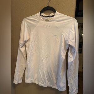 Nike Men's White Long Sleeve Rash Guard